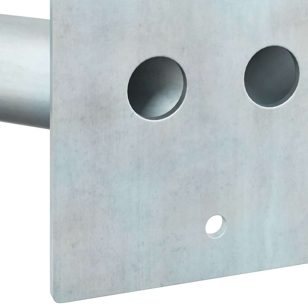 vidaXL Uchwyt na maszt flagowy Srebrny 11,5 x 7,5 x 0,2 cm Stal