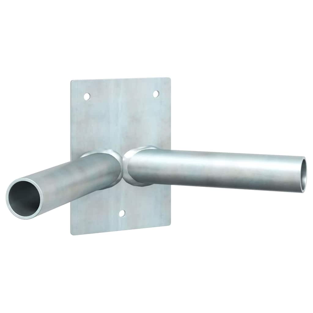 vidaXL Uchwyt na maszt flagowy Srebrny 11,5 x 7,5 x 0,2 cm Stal