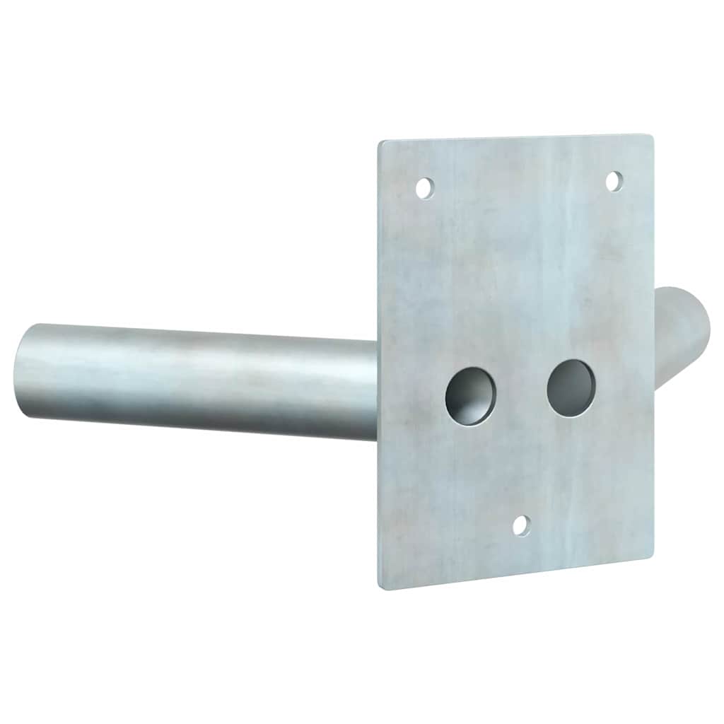 vidaXL Uchwyt na maszt flagowy Srebrny 11,5 x 7,5 x 0,2 cm Stal