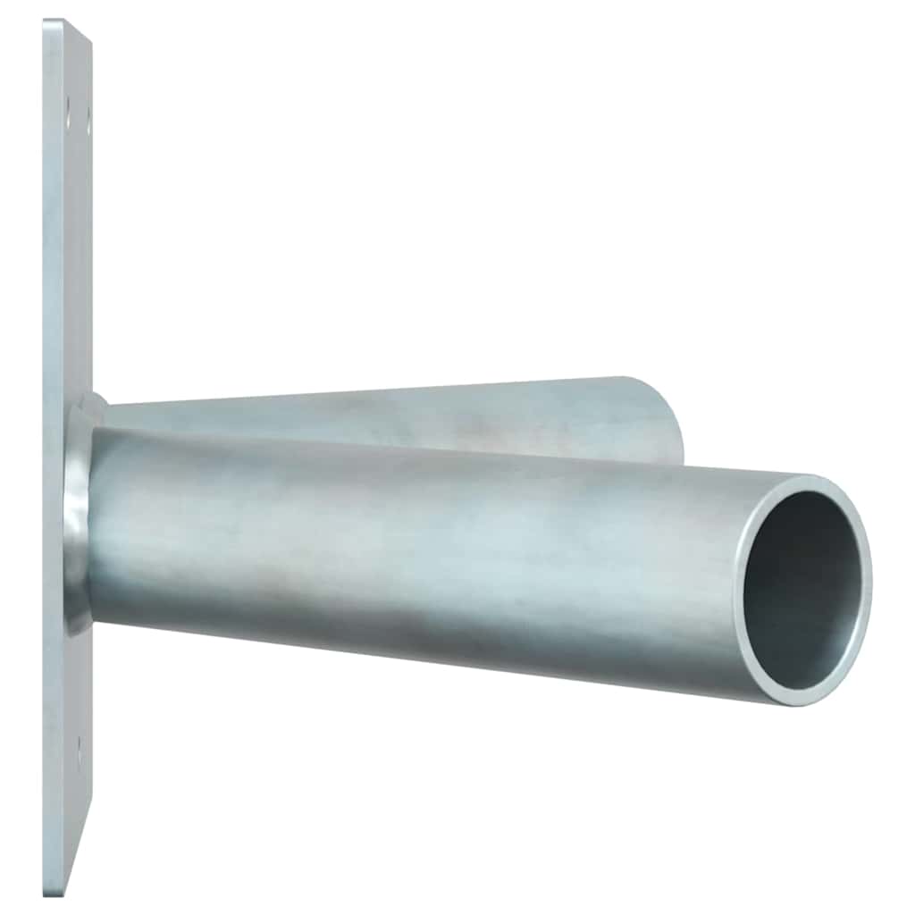 vidaXL Uchwyt na maszt flagowy Srebrny 11,5 x 7,5 x 0,2 cm Stal
