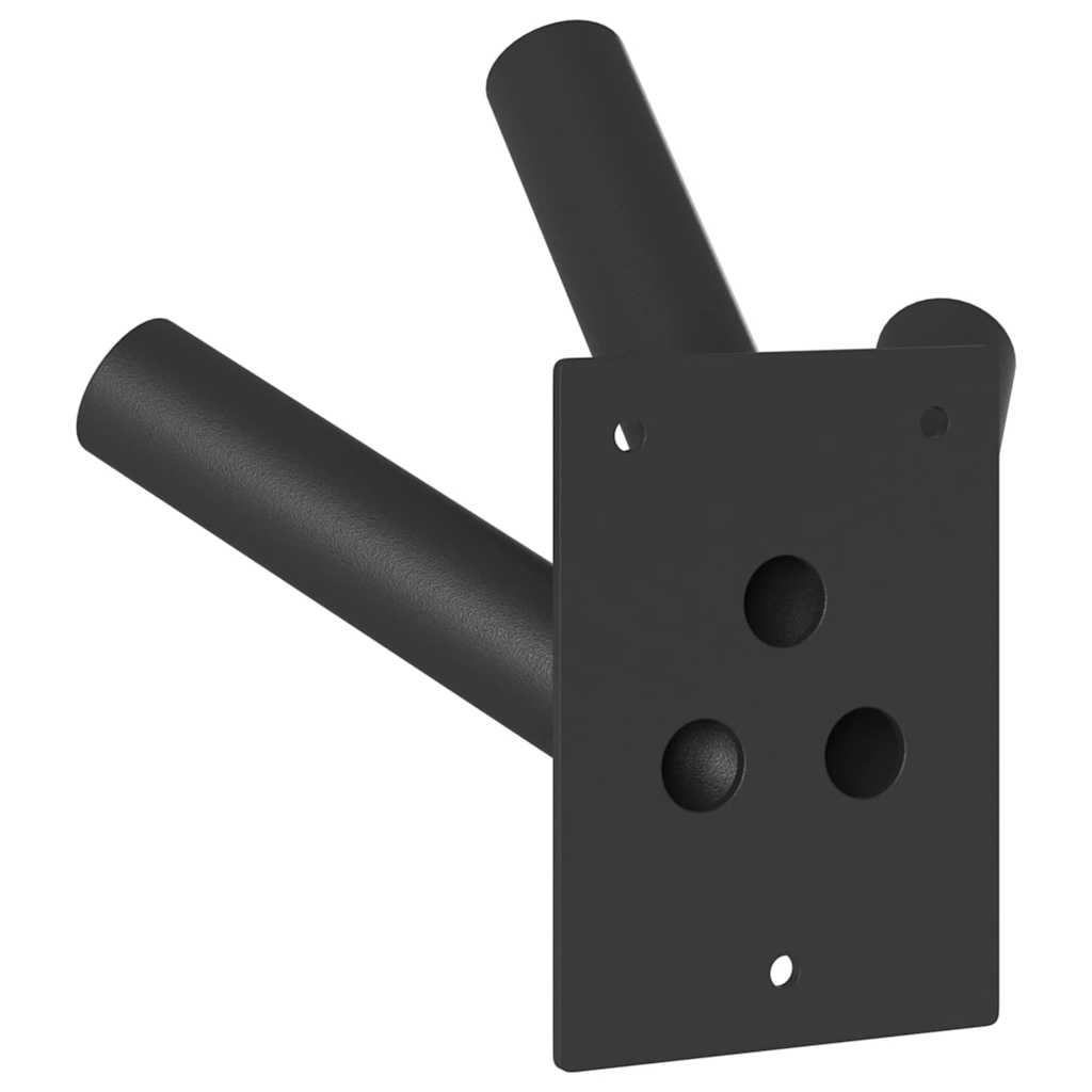 vidaXL Uchwyt na maszt flagowy Czarny 10,5 x 7,5 x 0,2 cm Stal