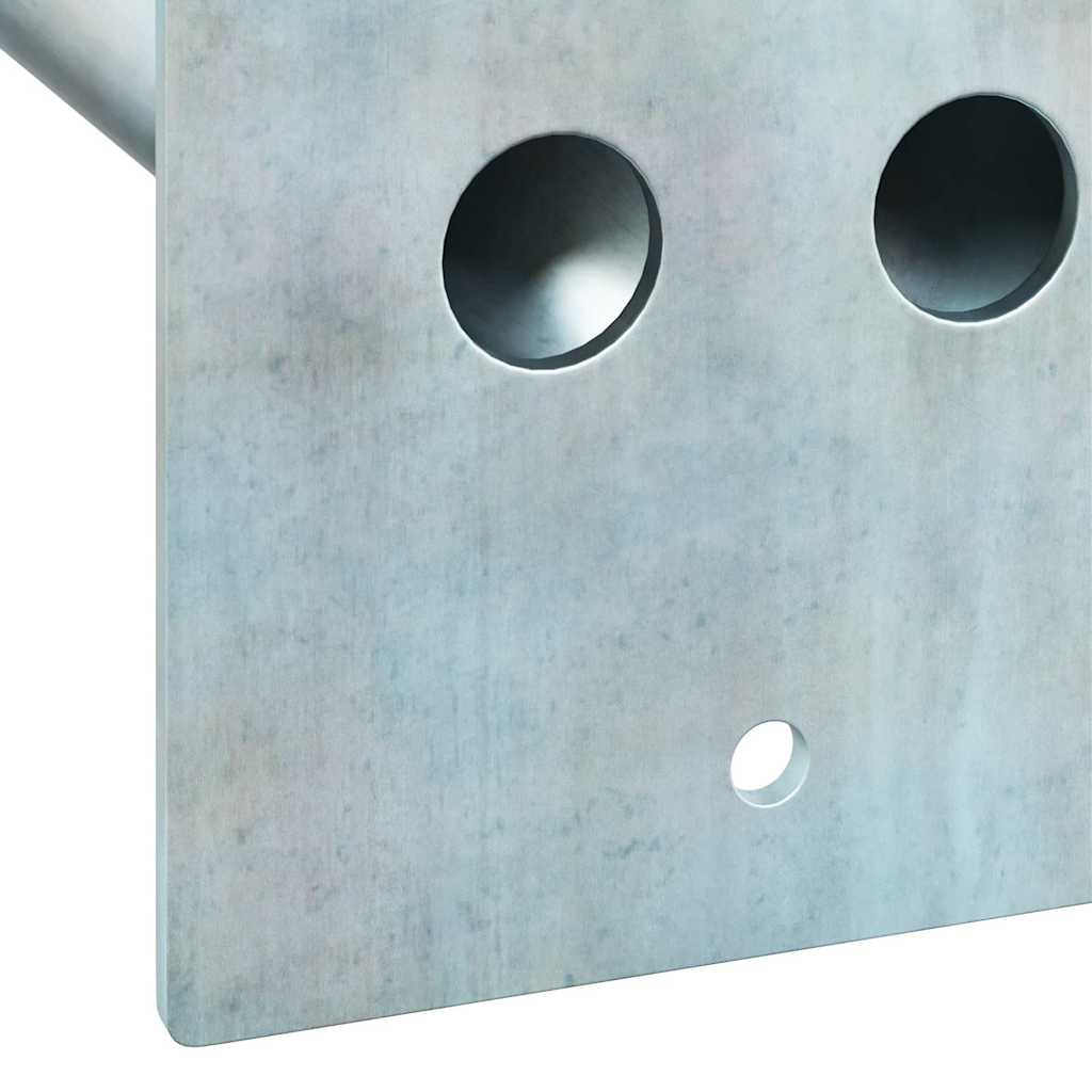 vidaXL Uchwyt na maszt flagowy Srebrny 10,5 x 7,5 x 0,2 cm Stal