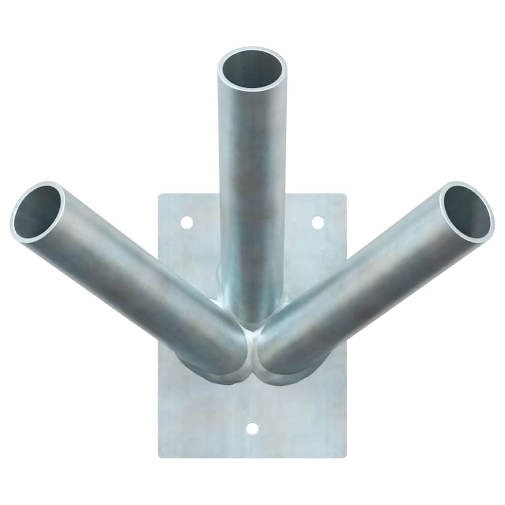 vidaXL Uchwyt na maszt flagowy Srebrny 10,5 x 7,5 x 0,2 cm Stal