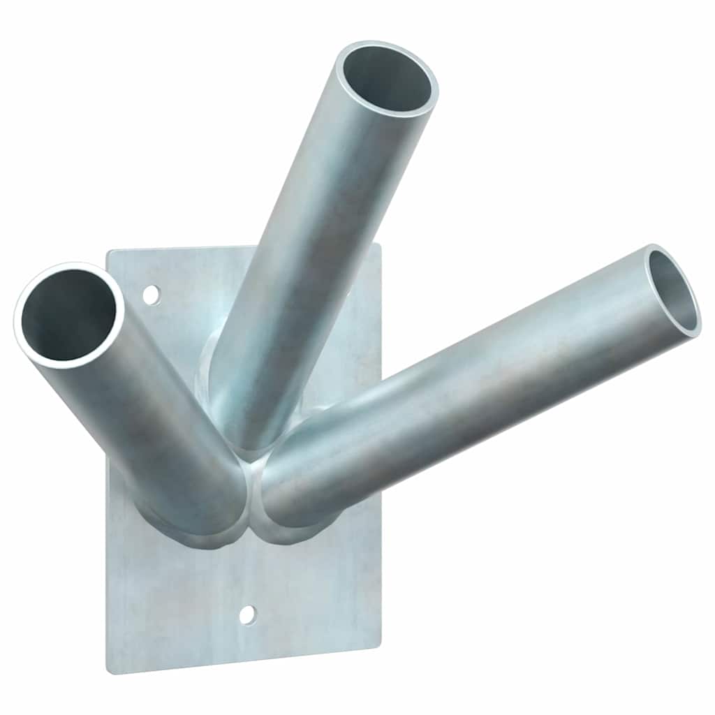 vidaXL Uchwyt na maszt flagowy Srebrny 10,5 x 7,5 x 0,2 cm Stal