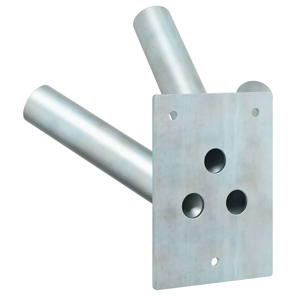 vidaXL Uchwyt na maszt flagowy Srebrny 10,5 x 7,5 x 0,2 cm Stal