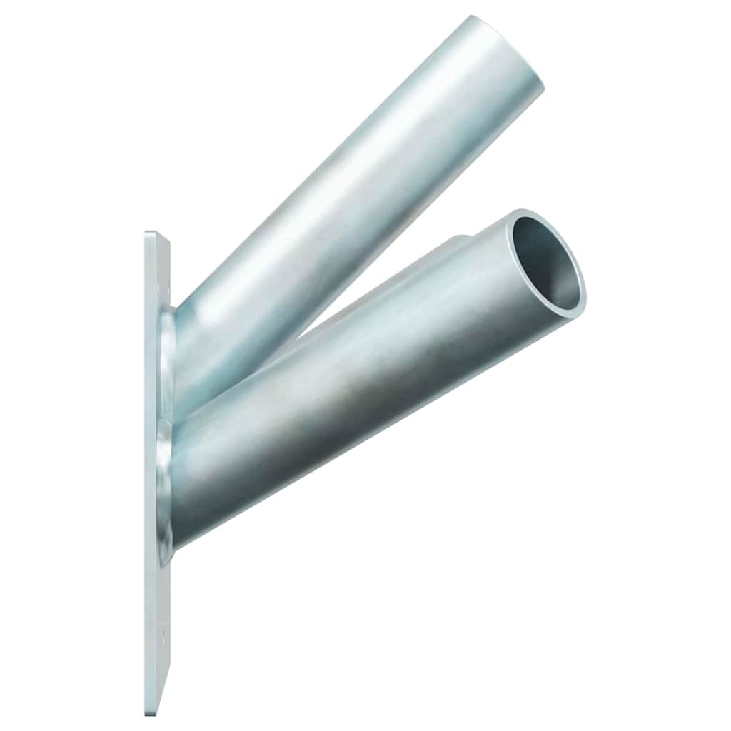 vidaXL Uchwyt na maszt flagowy Srebrny 10,5 x 7,5 x 0,2 cm Stal