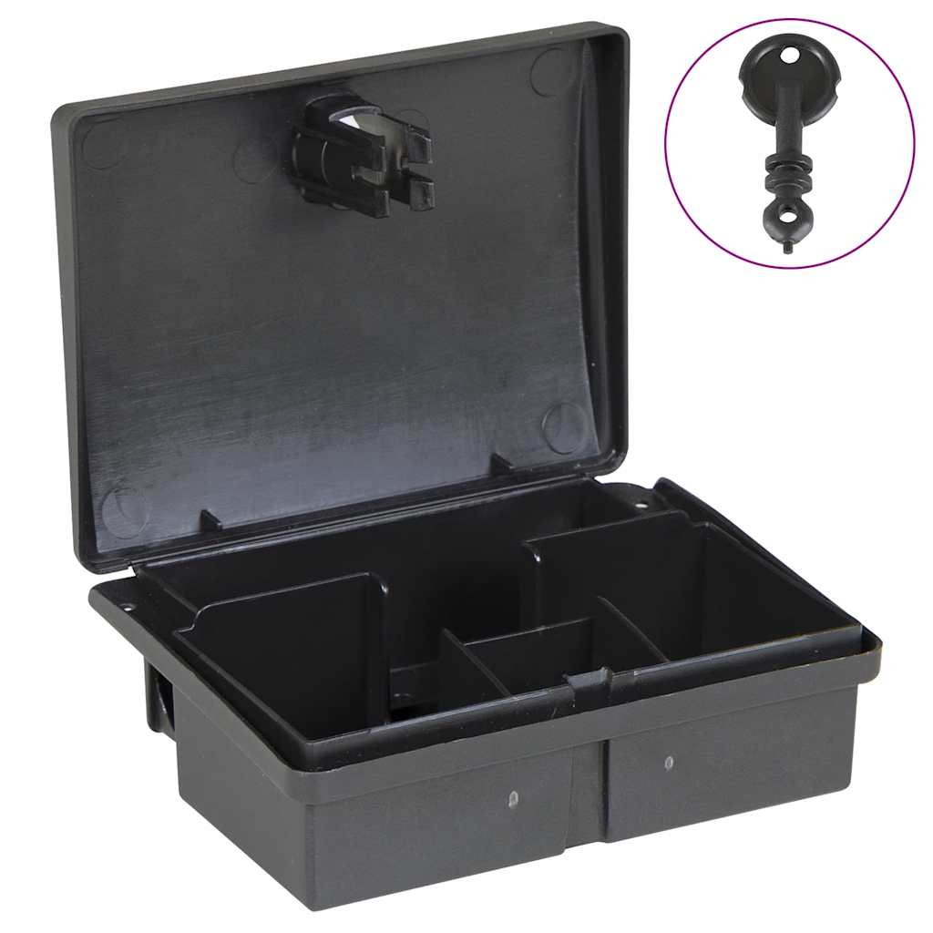 vidaXL Pułapki na myszy 5 szt. Czarne 13x10x4 cm