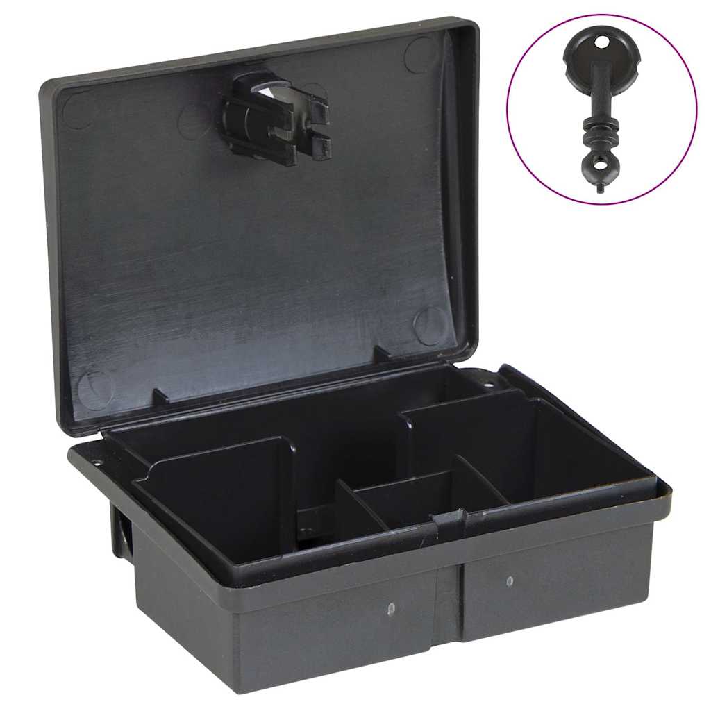 vidaXL Pułapki na myszy 10 szt. Czarne 13x10x4 cm