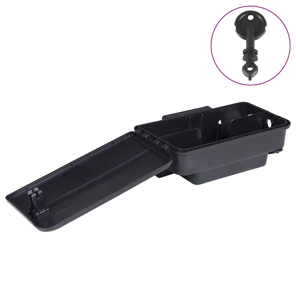 vidaXL Pułapki na myszy 4 szt. Czarne 22x12,5x7,5 cm
