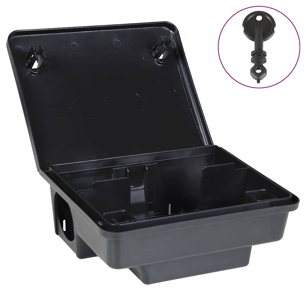 vidaXL Pułapki na myszy 4 szt. Czarne 23x19x9,5 cm