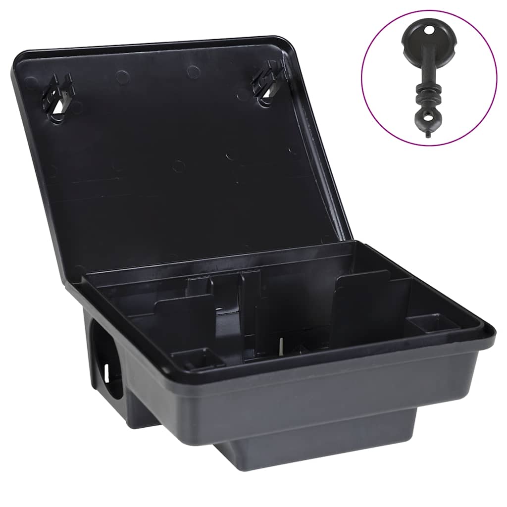 vidaXL Pułapki na myszy 6 szt. Czarne 23x19x9,5 cm