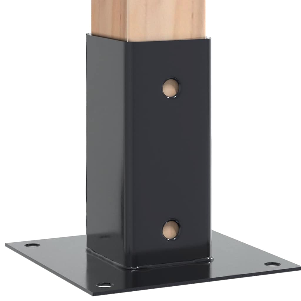 vidaXL Podstawy słupków kwadratowe 12 szt. Antracyt 71x71 mm