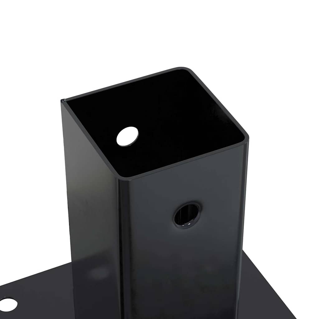 vidaXL Podstawy słupków kwadratowe 12 szt. Antracyt 71x71 mm