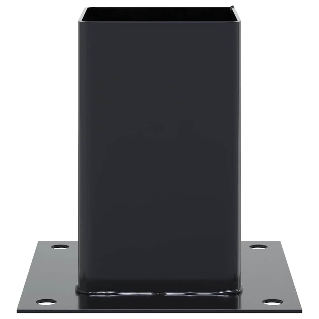 vidaXL Podstawy słupków kwadratowe 4 szt. Antracyt 81x81 mm