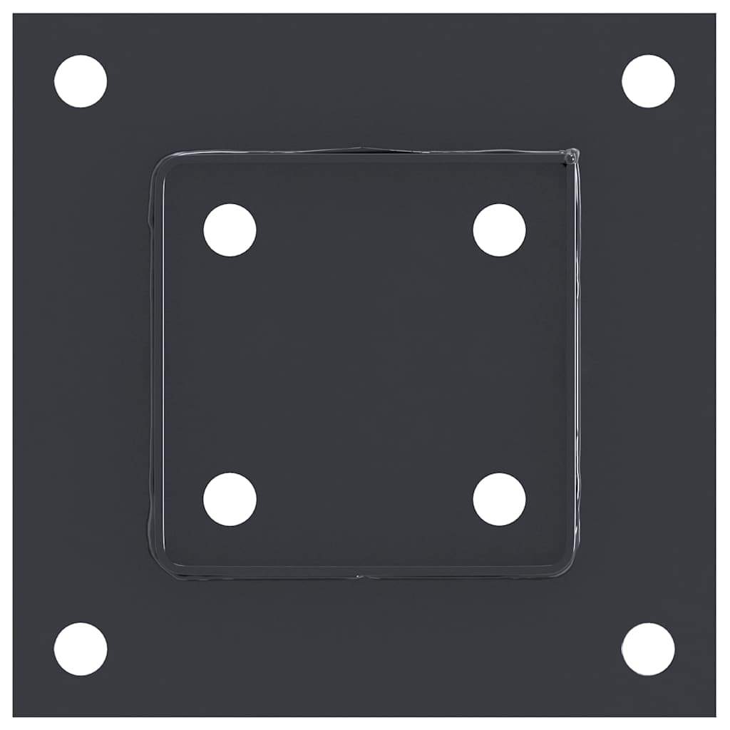 vidaXL Podstawy słupków kwadratowe 4 szt. Antracyt 81x81 mm