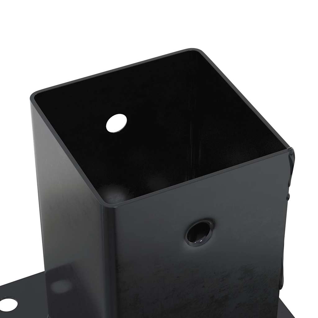 vidaXL Podstawy słupków kwadratowe 4 szt. Antracyt 81x81 mm