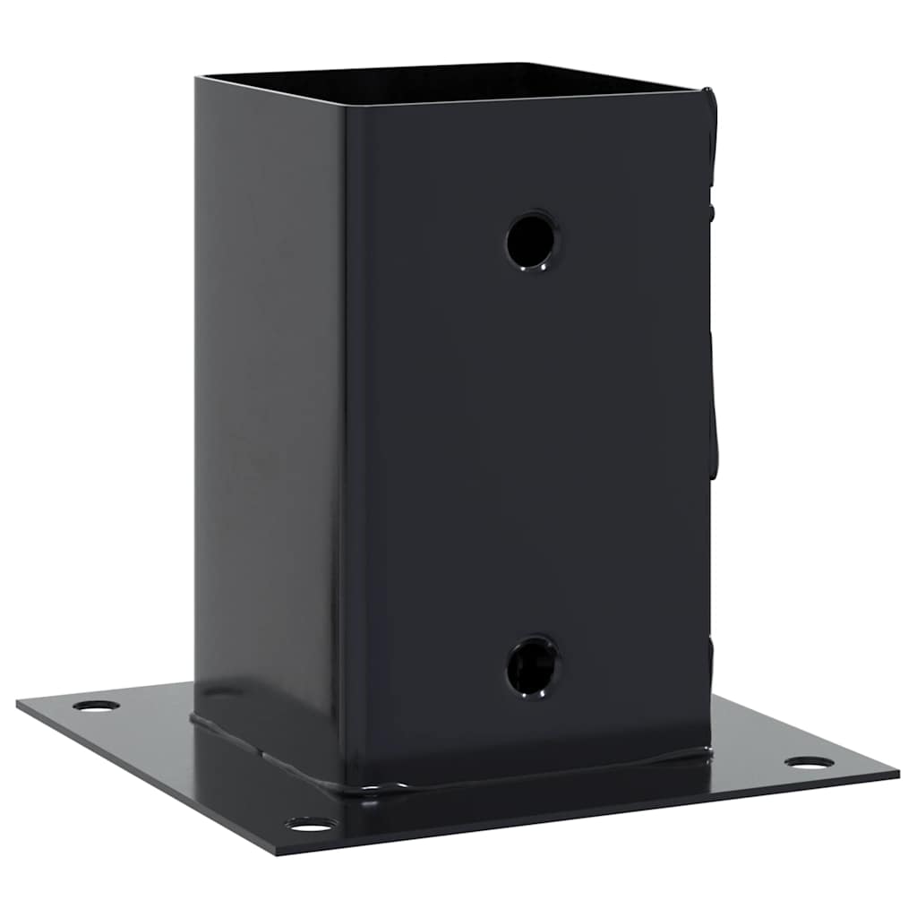 vidaXL Podstawy słupków kwadratowe 12 szt. Antracyt 81x81 mm