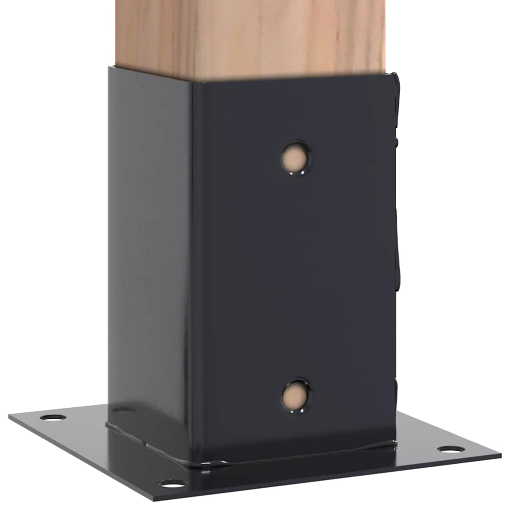 vidaXL Podstawy słupków kwadratowe 12 szt. Antracyt 81x81 mm