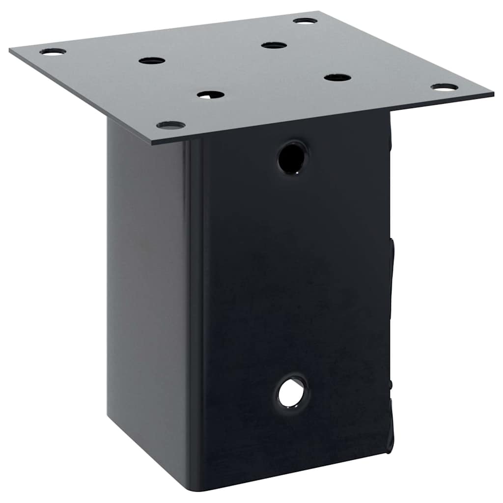 vidaXL Podstawy słupków kwadratowe 12 szt. Antracyt 81x81 mm