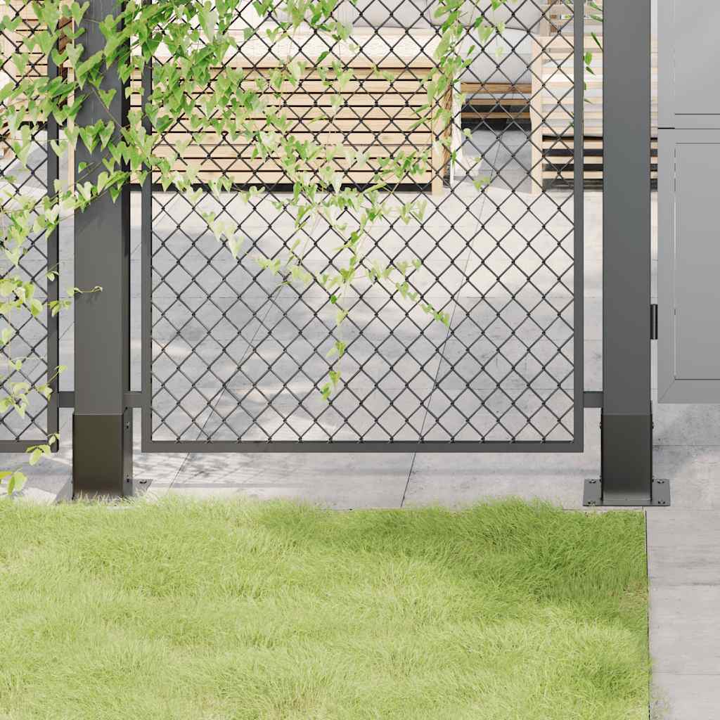 vidaXL Podstawy słupków kwadratowe 12 szt. Antracyt 81x81 mm