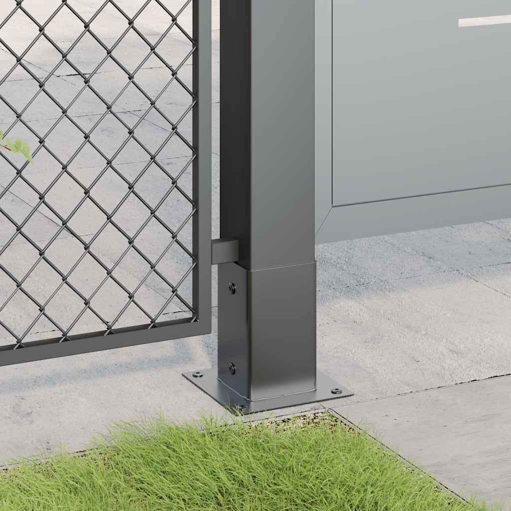 vidaXL Podstawy słupków kwadratowe 4 szt. Antracyt 91x91 mm