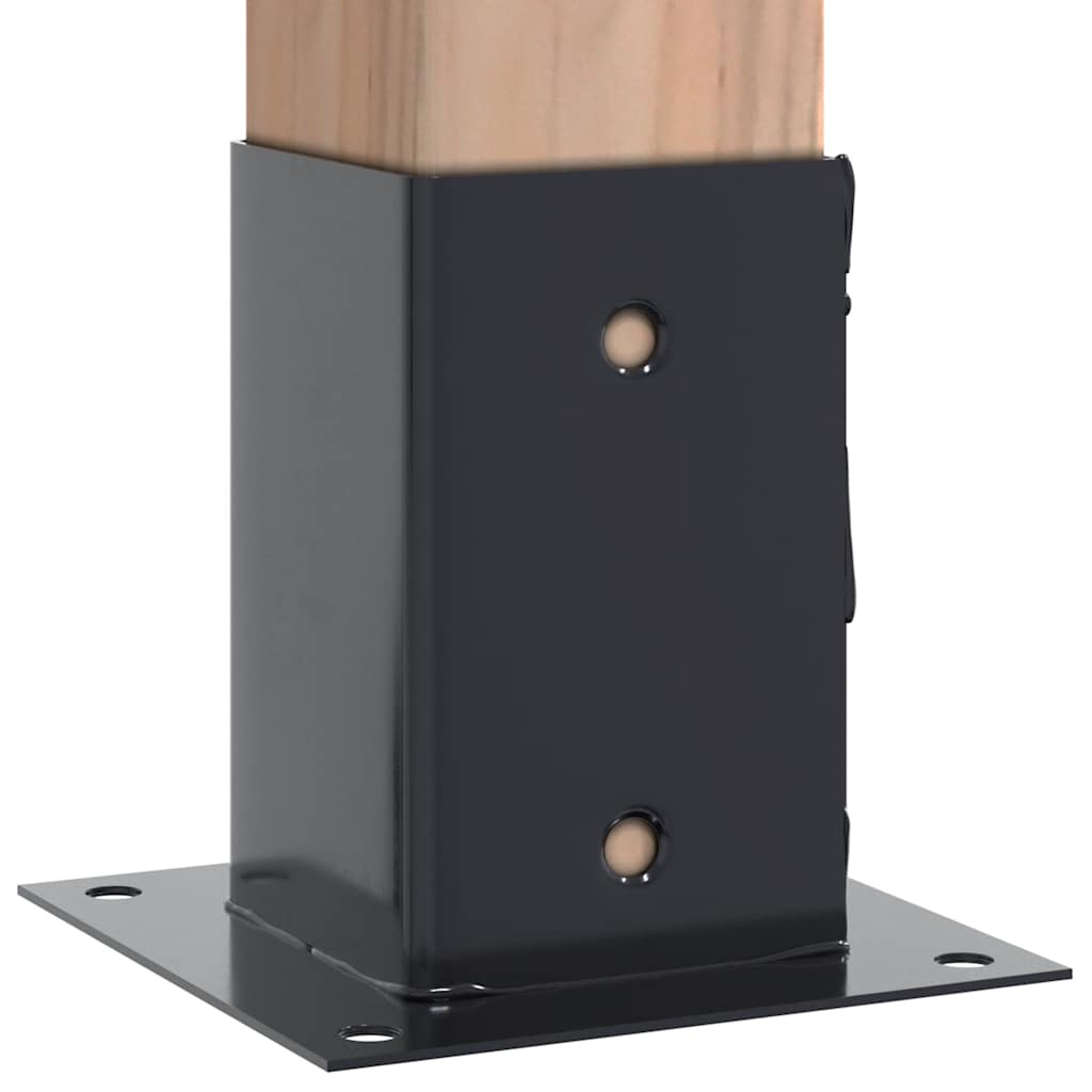 vidaXL Podstawy słupków kwadratowe 4 szt. Antracyt 91x91 mm