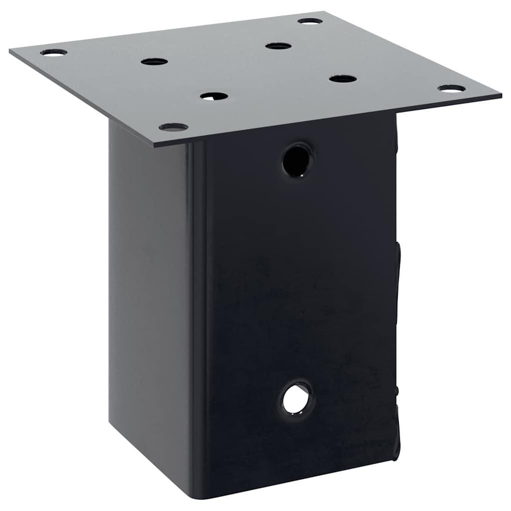 vidaXL Podstawy słupków kwadratowe 4 szt. Antracyt 91x91 mm