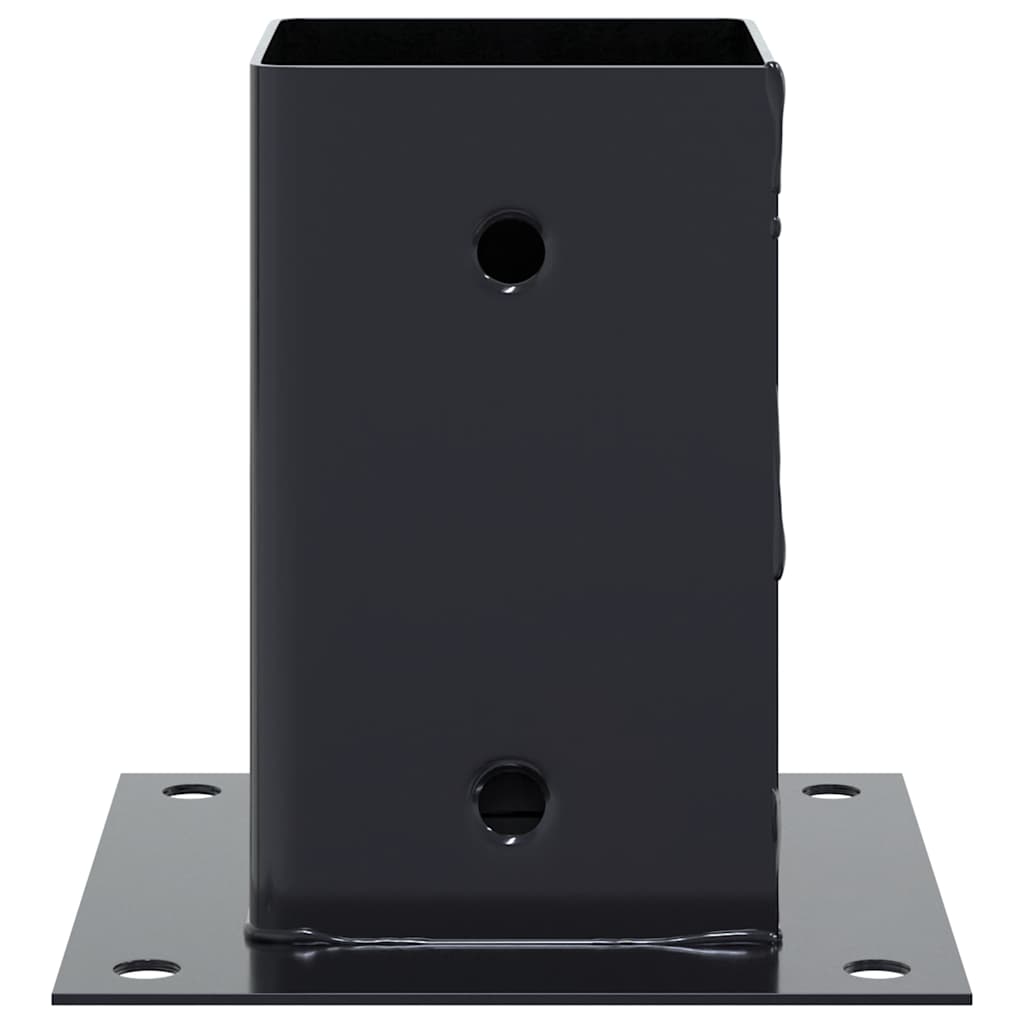 vidaXL Podstawy słupków kwadratowe 4 szt. Antracyt 91x91 mm