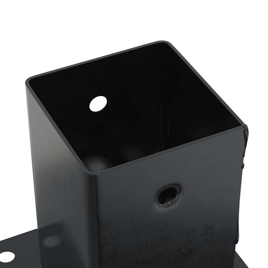 vidaXL Podstawy słupków kwadratowe 4 szt. Antracyt 91x91 mm