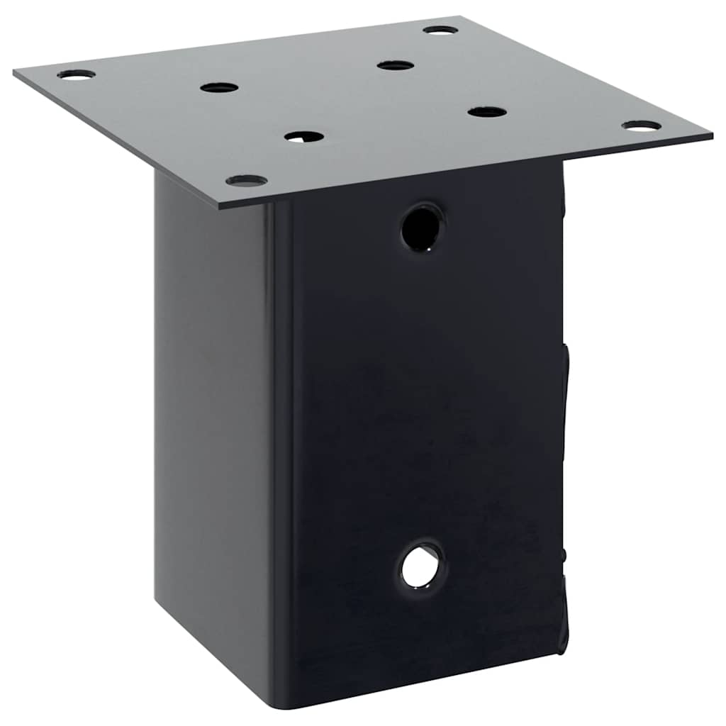 vidaXL Podstawy słupków kwadratowe 12 szt. Antracyt 91x91 mm