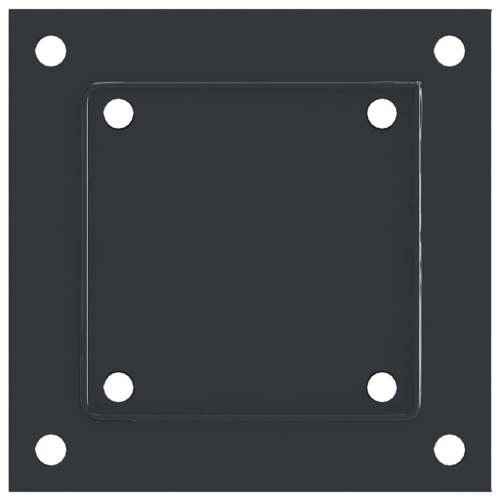 vidaXL Podstawy słupków kwadratowe 4 szt. Antracyt 101x101 mm