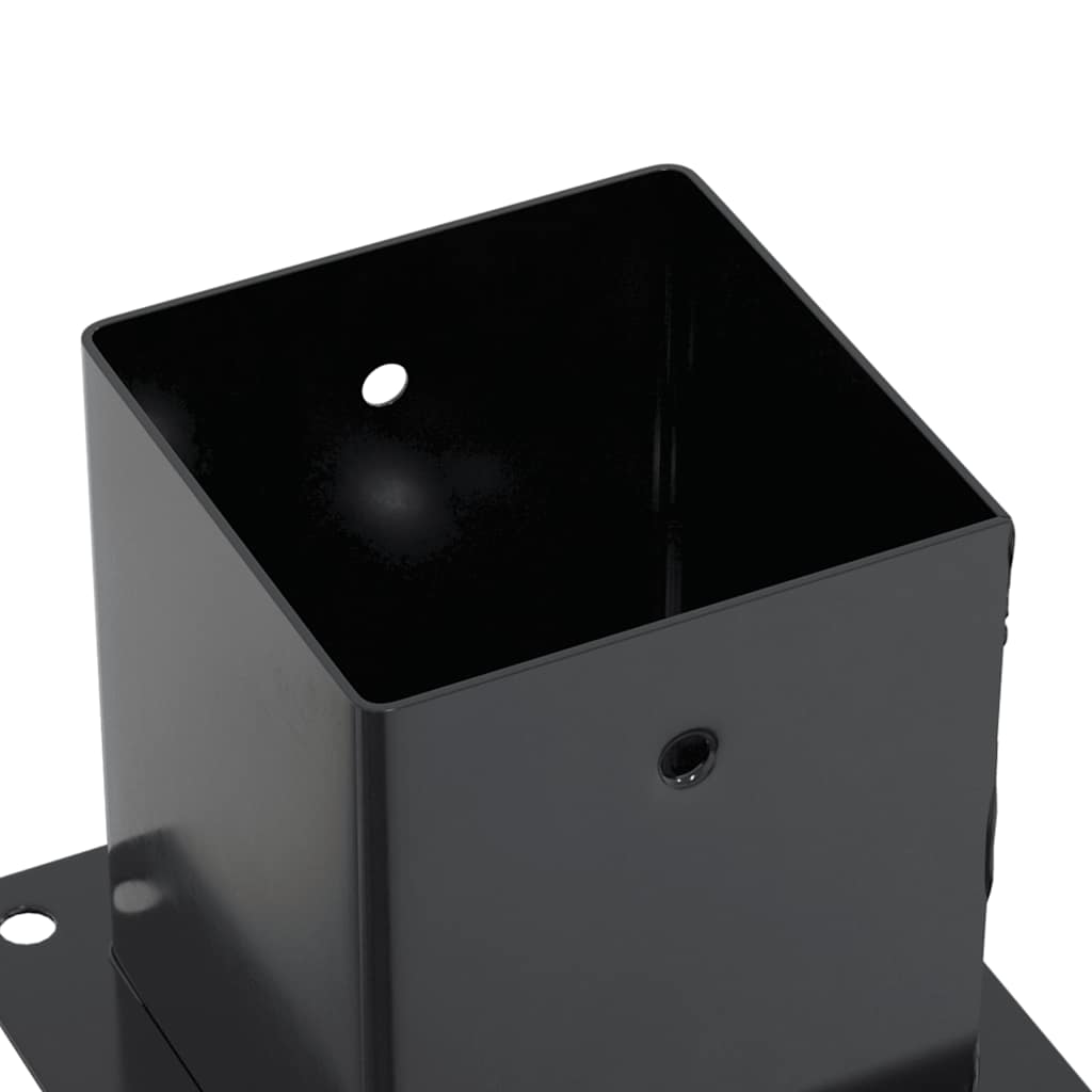 vidaXL Podstawy słupków kwadratowe 4 szt. Antracyt 101x101 mm