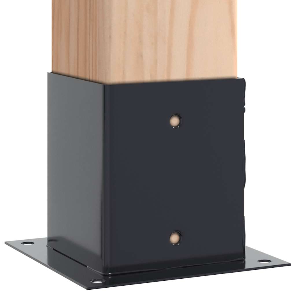 vidaXL Podstawy słupków kwadratowe 4 szt. Antracyt 121x121 mm