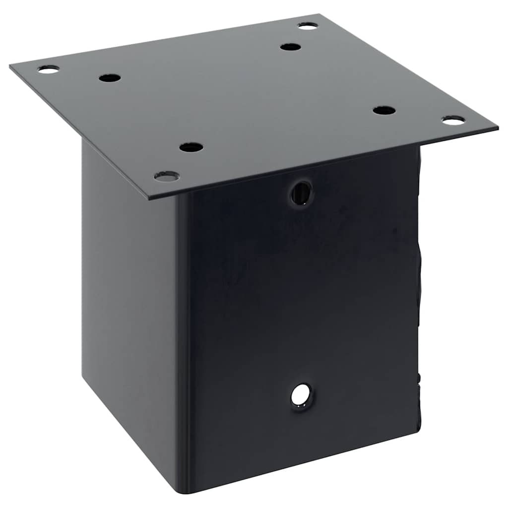 vidaXL Podstawy słupków kwadratowe 4 szt. Antracyt 121x121 mm