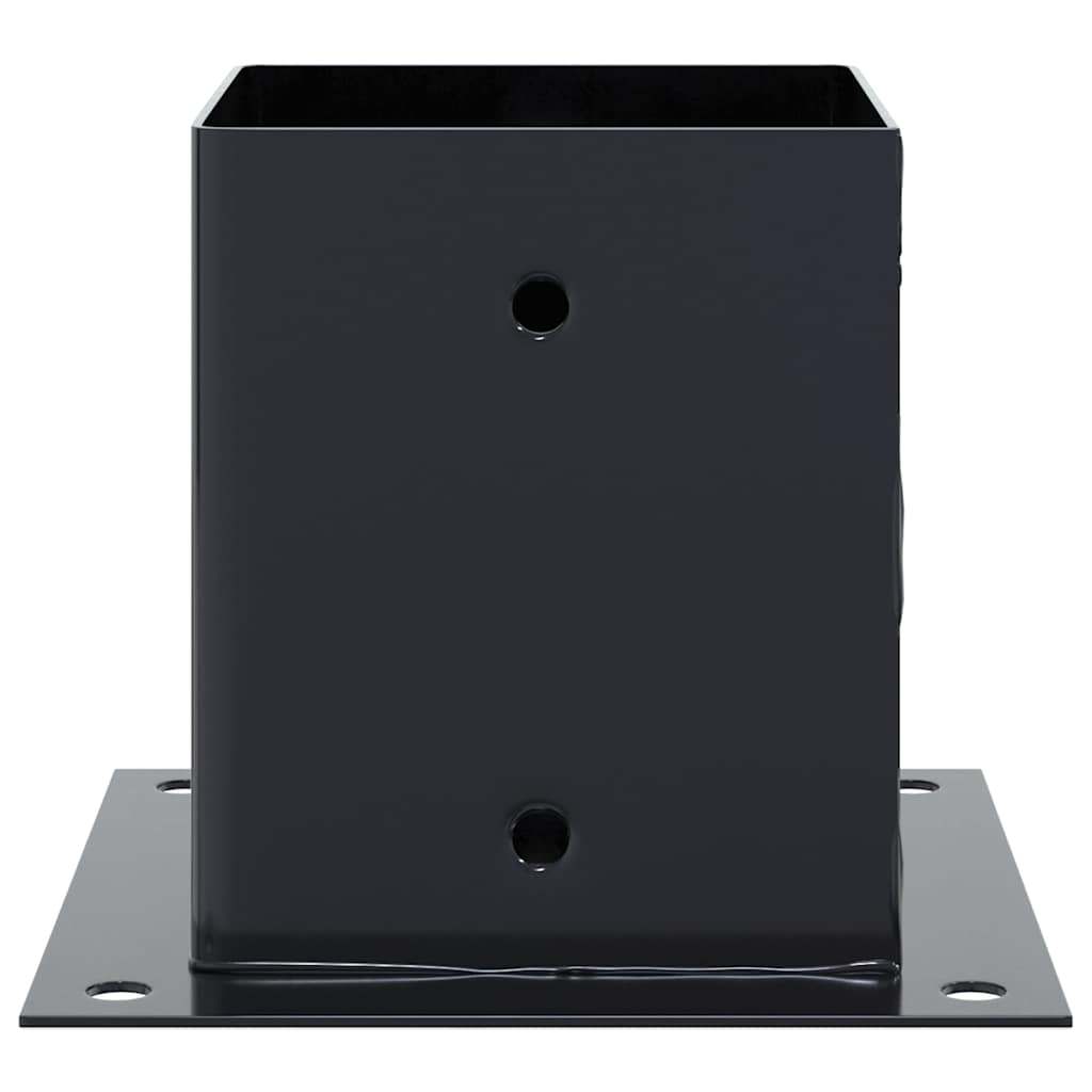 vidaXL Podstawy słupków kwadratowe 4 szt. Antracyt 121x121 mm