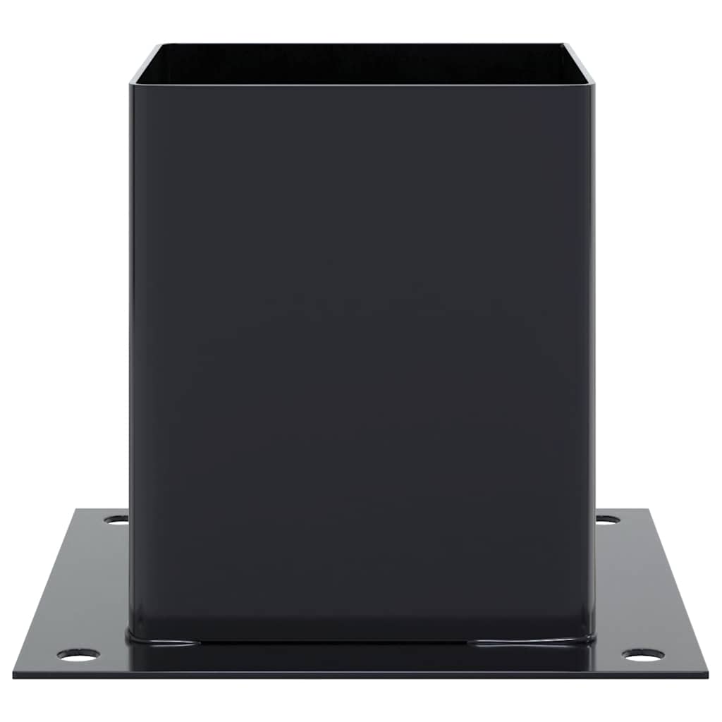 vidaXL Podstawy słupków kwadratowe 4 szt. Antracyt 121x121 mm