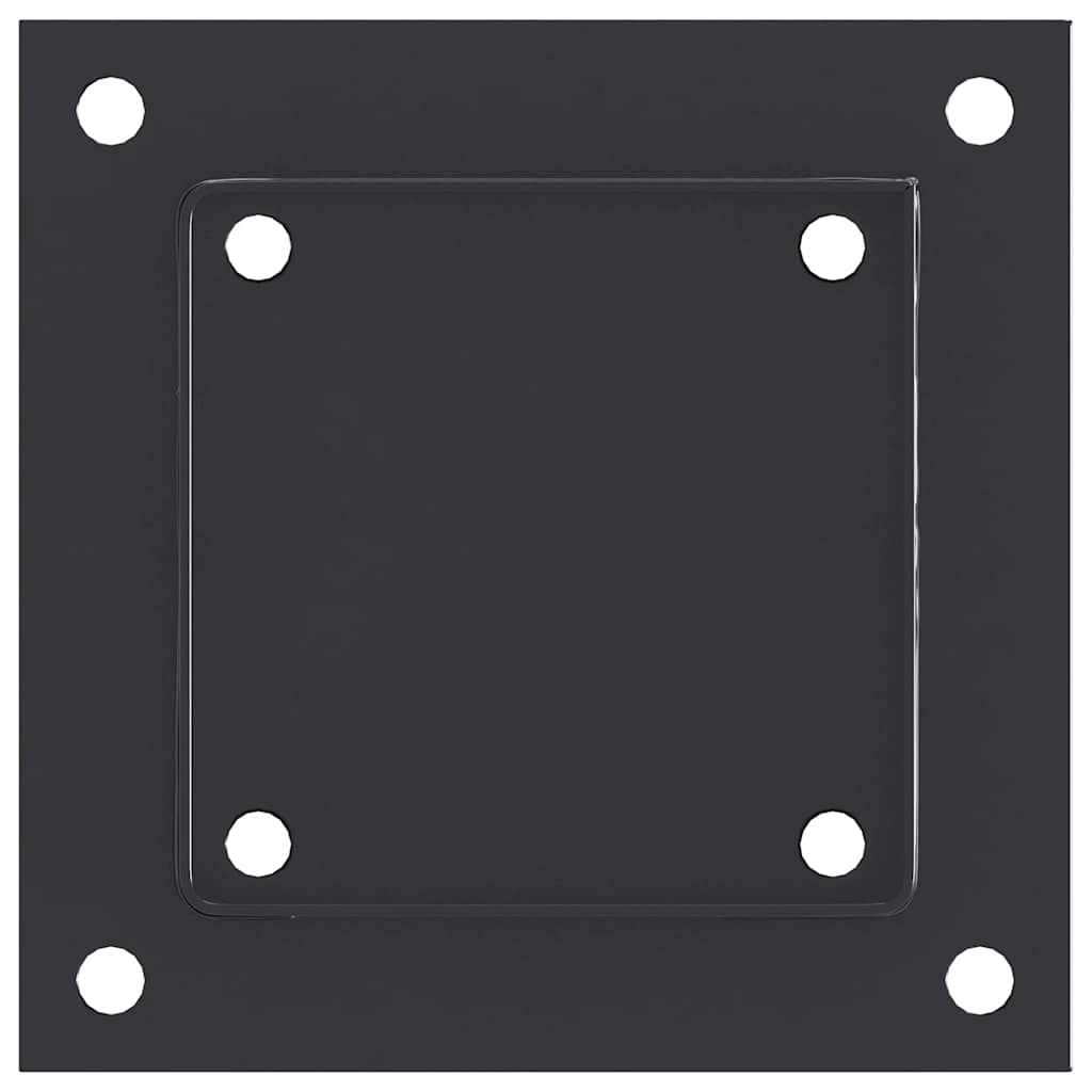vidaXL Podstawy słupków kwadratowe 4 szt. Antracyt 121x121 mm