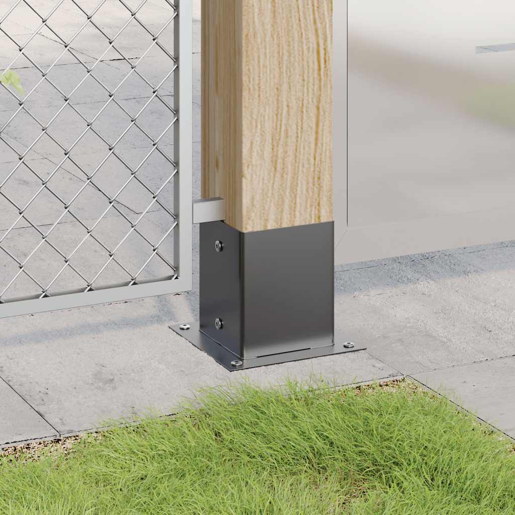 vidaXL Podstawy słupków kwadratowe 12 szt. Antracyt 121x121 mm