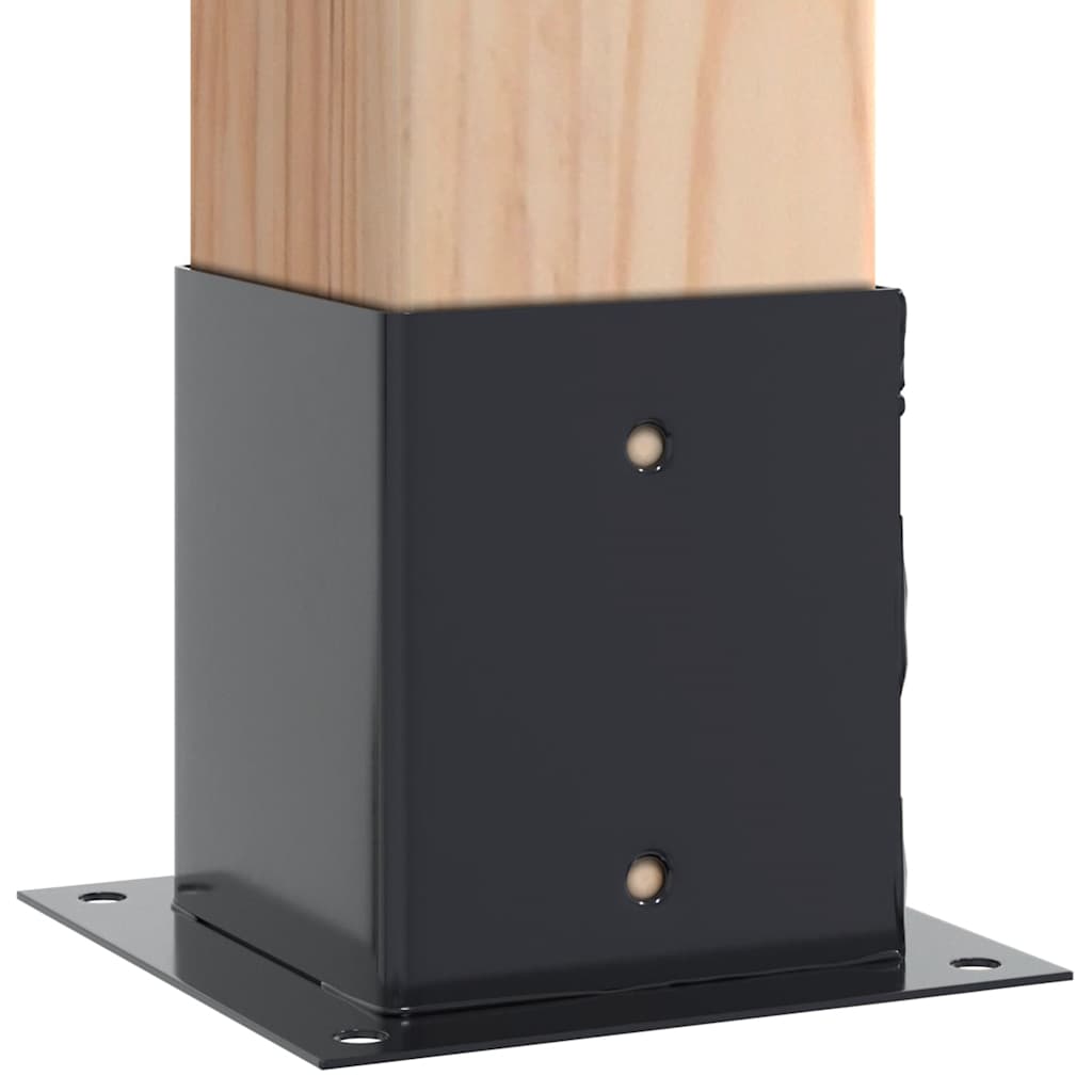 vidaXL Podstawy słupków kwadratowe 12 szt. Antracyt 121x121 mm