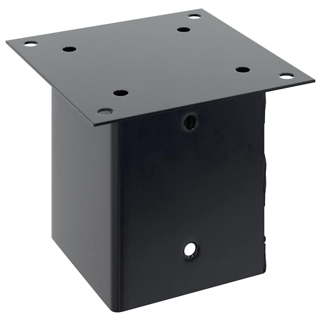 vidaXL Podstawy słupków kwadratowe 12 szt. Antracyt 121x121 mm