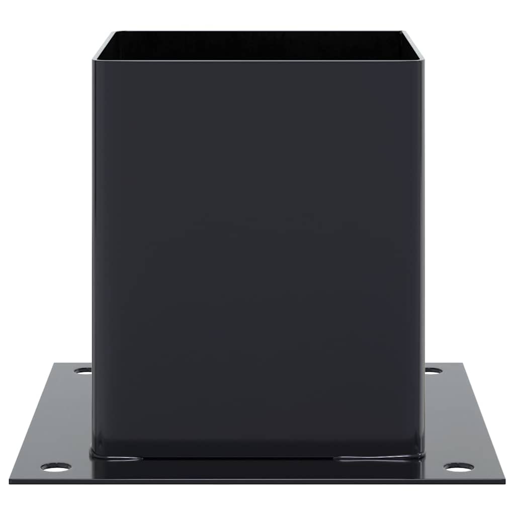 vidaXL Podstawy słupków kwadratowe 12 szt. Antracyt 121x121 mm