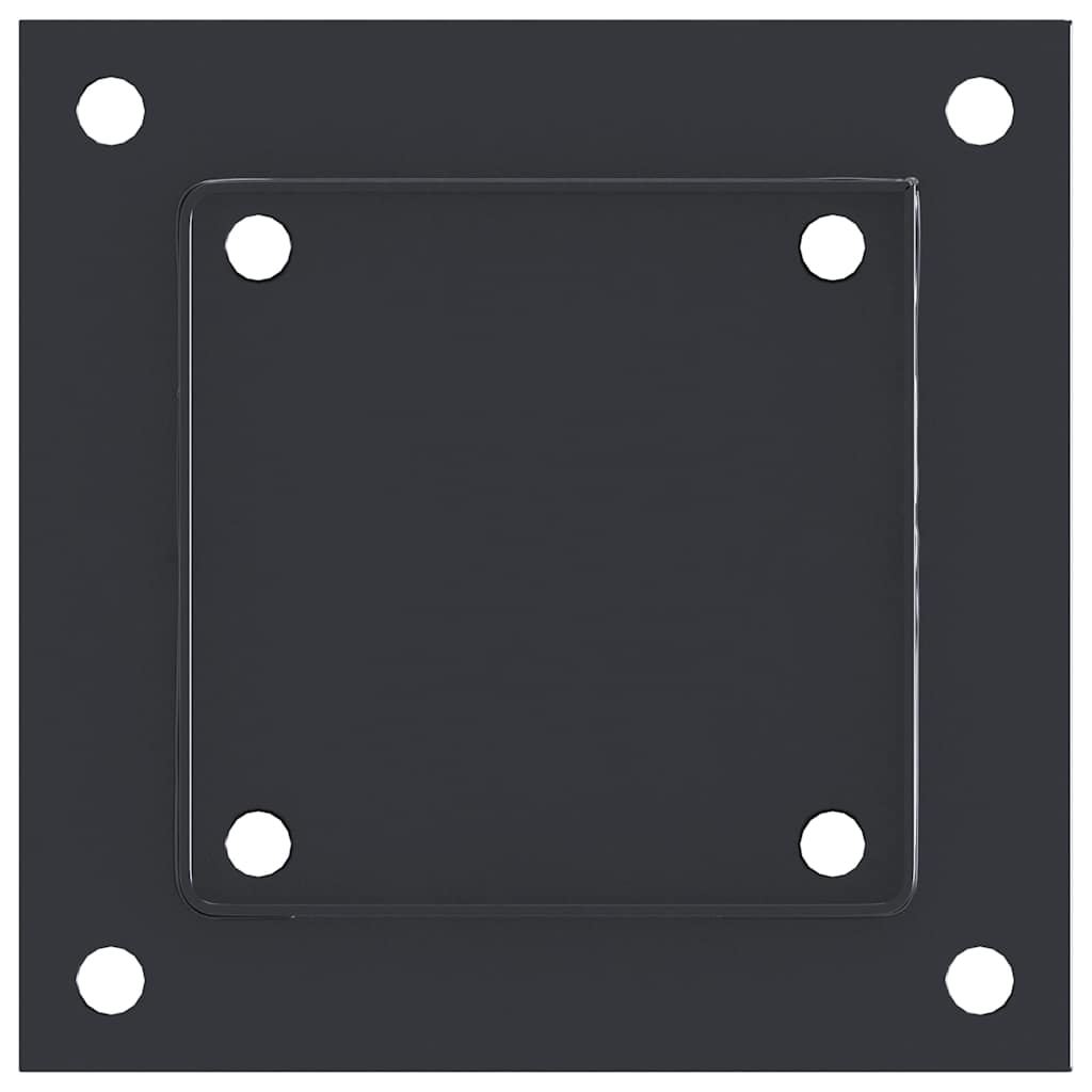vidaXL Podstawy słupków kwadratowe 12 szt. Antracyt 121x121 mm