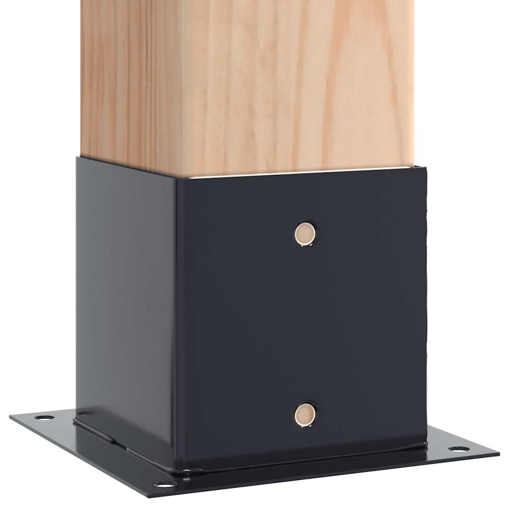 vidaXL Podstawy słupków kwadratowe 4 szt. Antracyt 141x141 mm