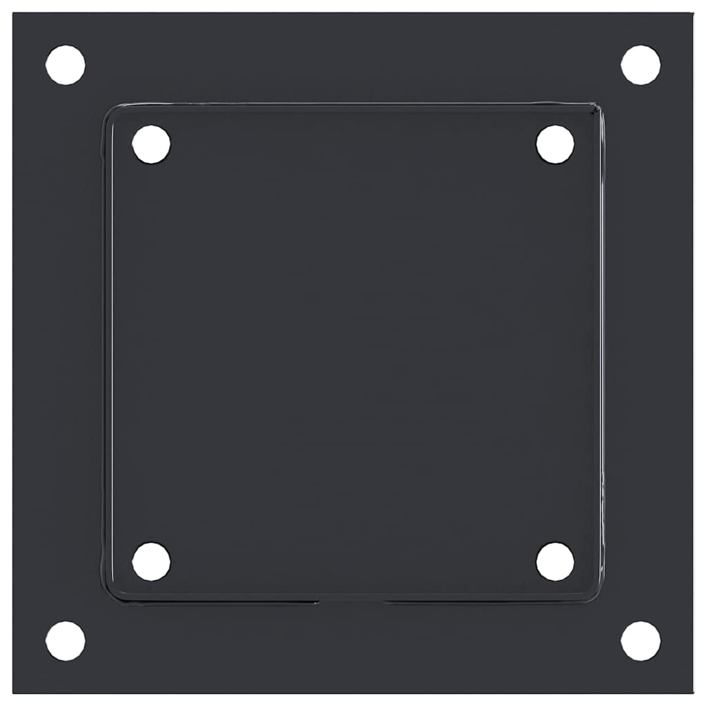 vidaXL Podstawy słupków kwadratowe 4 szt. Antracyt 141x141 mm