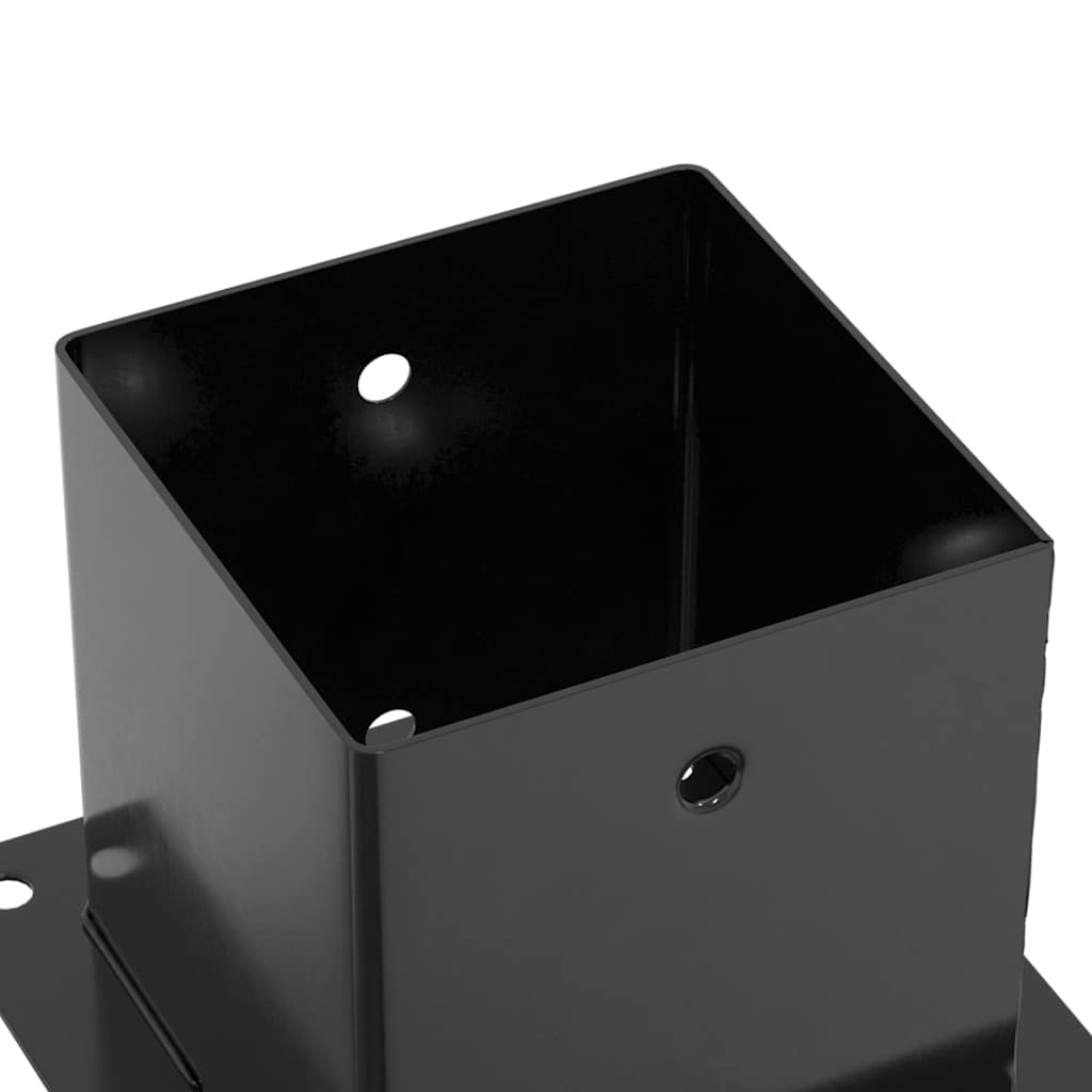 vidaXL Podstawy słupków kwadratowe 4 szt. Antracyt 141x141 mm