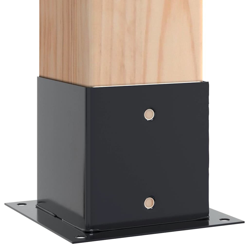 vidaXL Podstawy słupków kwadratowe 12 szt. Antracyt 141x141 mm