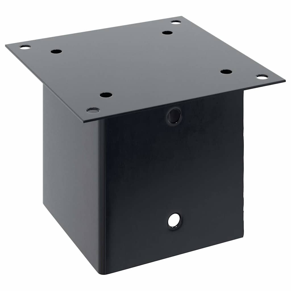 vidaXL Podstawy słupków kwadratowe 12 szt. Antracyt 141x141 mm