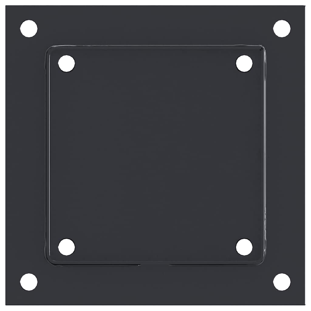 vidaXL Podstawy słupków kwadratowe 12 szt. Antracyt 141x141 mm