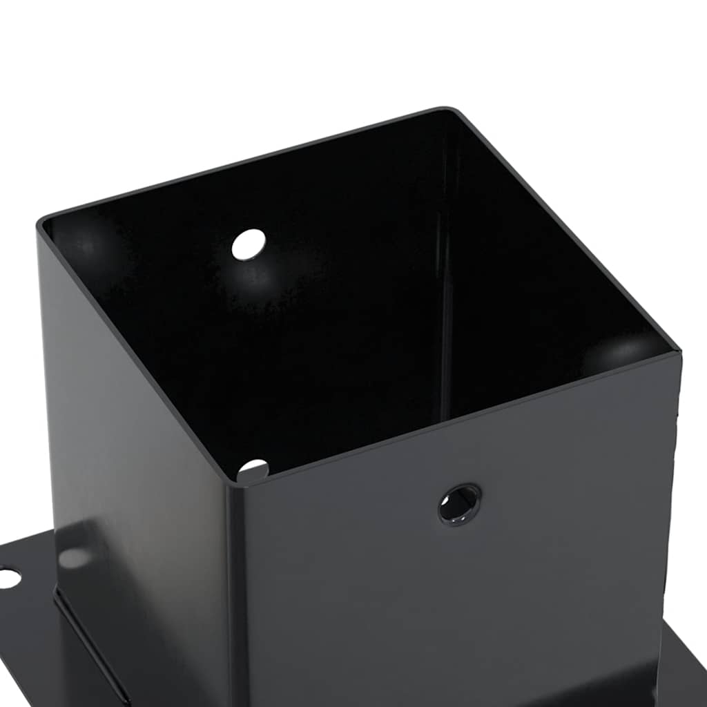 vidaXL Podstawy słupków kwadratowe 12 szt. Antracyt 141x141 mm