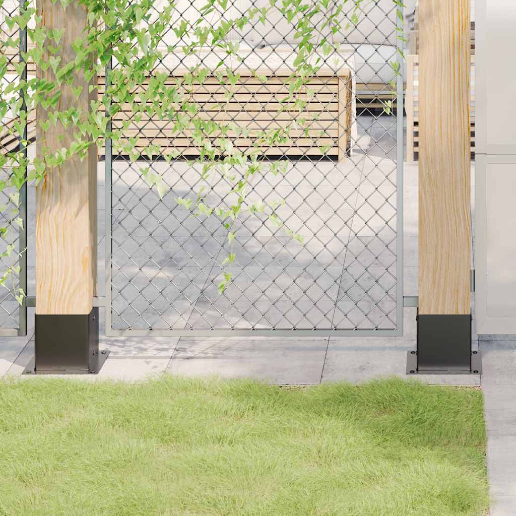 vidaXL Podstawy słupków kwadratowe 12 szt. Antracyt 141x141 mm
